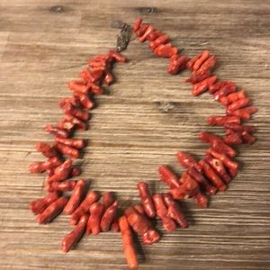 Coral beaded necklace